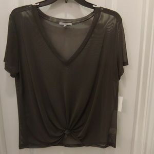 Olive green v neck